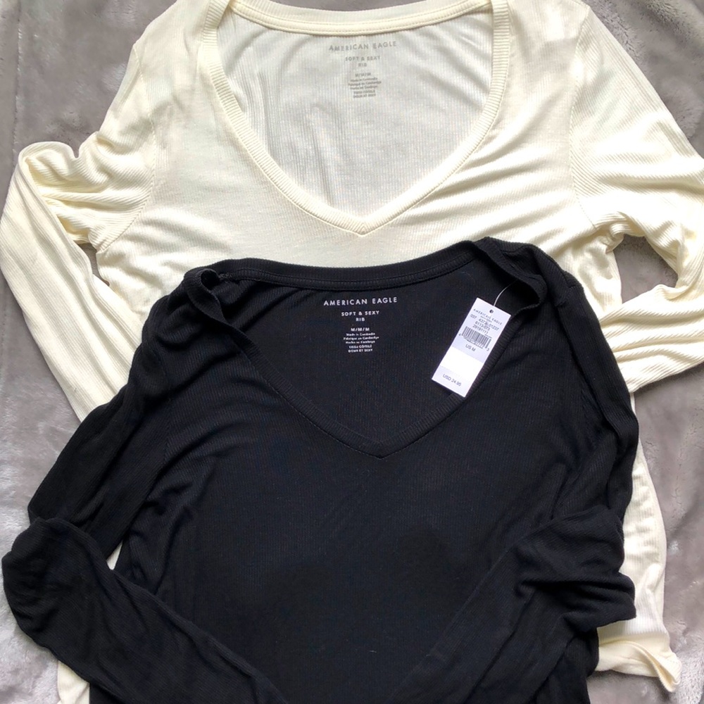 NWT 2 American Eagle v-neck shirts